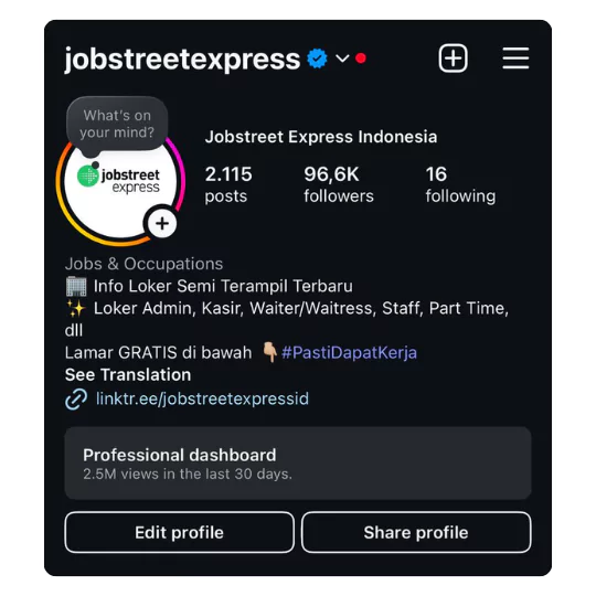 Client Jobstreet Express indonesia